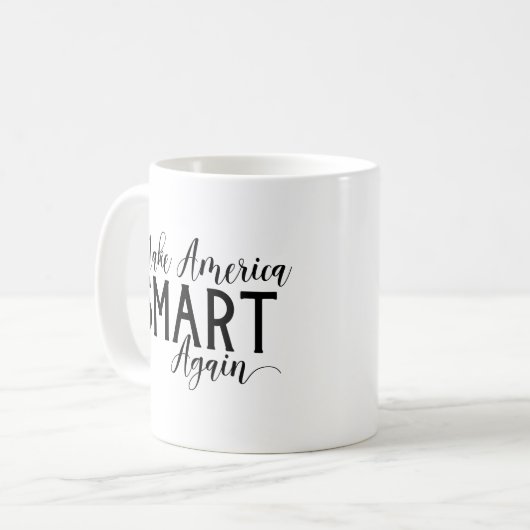 アンチおもしろいトランプが再びアメリカに頭が切れる抵抗させる コーヒーマグカップ (正面左)