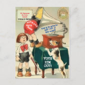 アンチおもしろいトランプとヴィンテージレコードの変更 ポストカード (正面)