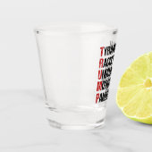 アンチおもしろいトランプのアクロスティック政治選挙 ショットグラス (左)