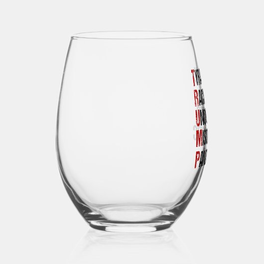 アンチおもしろいトランプのアクロスティック政治選挙 ステムなしワイングラス (右)