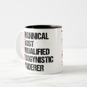 アンチおもしろいトランプのアクロスティック政治 ツートーンマグカップ (正面左)