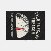 アンチおもしろいトランプのタコ火曜日政治抗議Li フリースブランケット (正面(横))