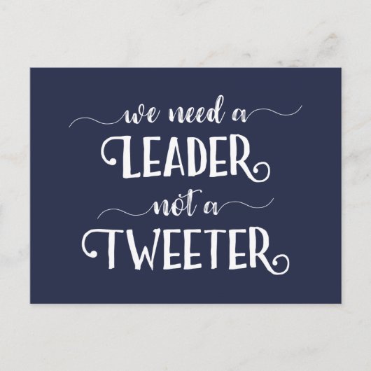 アンチおもしろいトランプの政治指導者がジョークをツイートしない ポストカード (正面)