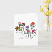 アンチおもしろいトランプの繊細なフローラ花アンチトランプW カード (黄色い花)