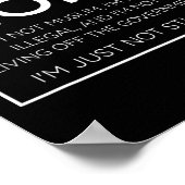 アンチおもしろいトランプ引用文- I39mただの愚かではない ポスター (角)