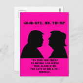 アンチおもしろいトランプ:さようなら、トランプ氏 ポストカード (正面/裏面)