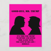 アンチおもしろいトランプ:さようなら、トランプ氏 ポストカード (正面)