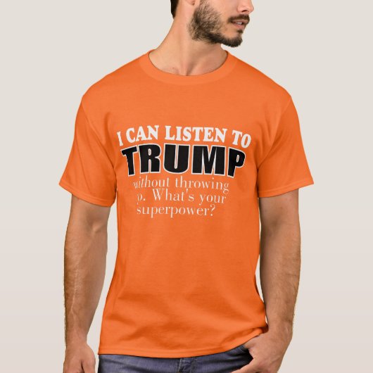 アンチおもしろいトランプ Tシャツ (正面)