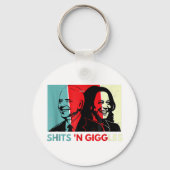 アンチおもしろいバイデン氏ハリスシーズンギグルズポリティカルズ キーホルダー (正面)