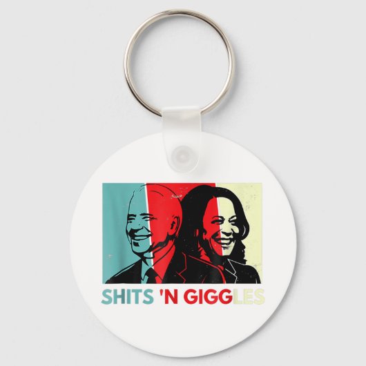 アンチおもしろいバイデン氏ハリスシーズンギグルズポリティカルズ キーホルダー (正面)