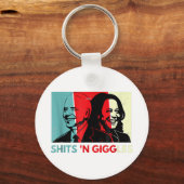 アンチおもしろいバイデン氏ハリスシーズンギグルズポリティカルズ キーホルダー (正面)