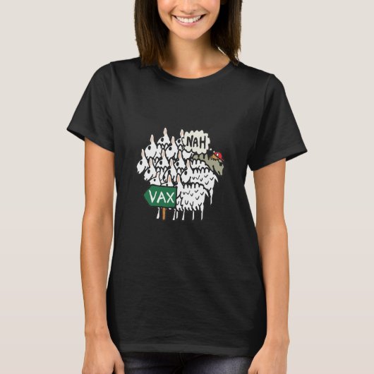 アンチおもしろいバックス羊 Tシャツ (正面)