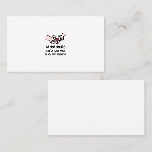 アンチおもしろいバレンタインが人々に楽しめ独身のる 名刺 (正面/裏面)