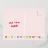 アンチおもしろいバレンタインデイキャンディハート 箔シーズンポストカード (裏面)