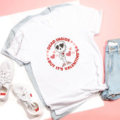 アンチおもしろいバレンタインデーかわいい独身のスカル Tシャツ