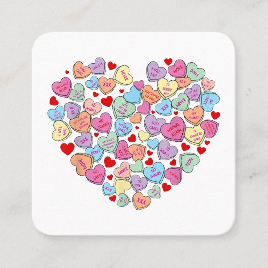 アンチおもしろいバレンタインデー スクエア名刺 (正面)