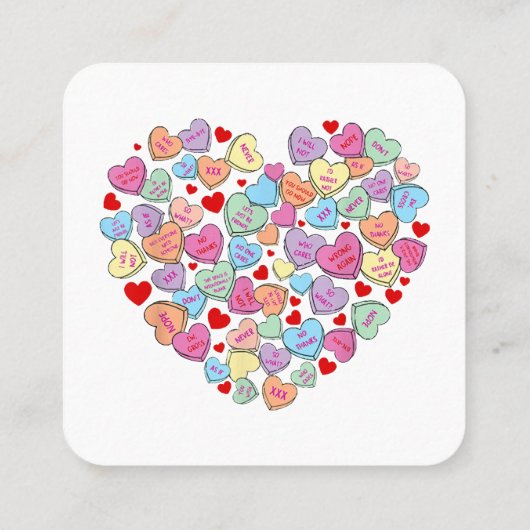 アンチおもしろいバレンタインデー スクエア名刺 (裏面)