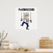 アンチおもしろいプーチンとロシアPutinocchio Pun ポスター (キッチン)