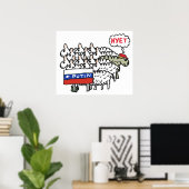 アンチおもしろいプーチン ポスター (ホームオフィス)