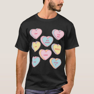 アンチおもしろいヴァレンティーンズデイギフトサッシーハートキャンディS Tシャツ