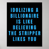 アンチおもしろい億万長者の政治政治がユーモアを交わす ポスター (正面)