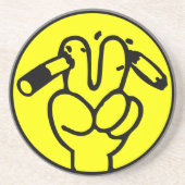 アンチおもしろい喫煙⚠タイのサイン⚠ コースター (正面)