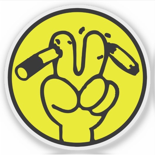 アンチおもしろい喫煙⚠タイのサイン⚠ シール (正面)