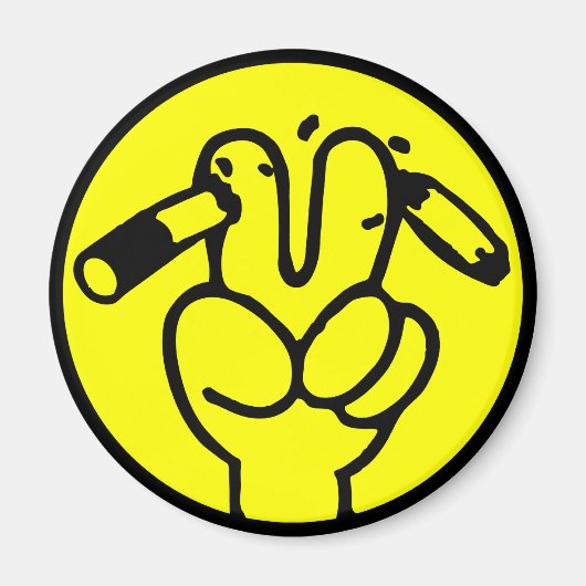 アンチおもしろい喫煙⚠タイのサイン⚠ マグネット (正面)