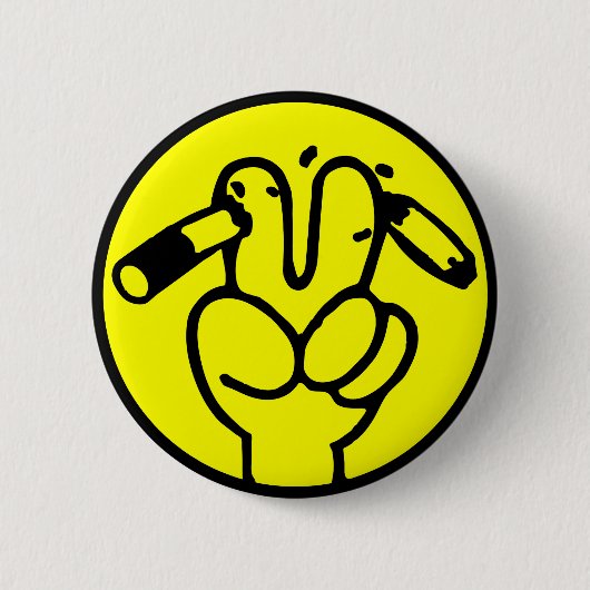 アンチおもしろい喫煙⚠タイのサイン⚠ 缶バッジ (正面)