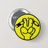 アンチおもしろい喫煙⚠タイのサイン⚠ 缶バッジ (正面&裏面)