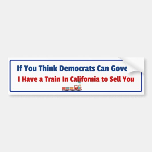 アンチおもしろい民主党保守党ステッカー バンパーステッカー (正面)