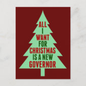 アンチおもしろい知事の政治クリスマスユーモア ポストカード (正面)