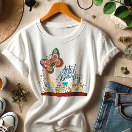 アンチおもしろい社会の蝶の感光カラフル性 トライブレンドＴシャツ