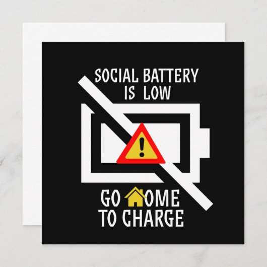 アンチおもしろい社会内向型Social Ba 招待状 (正面/裏面)