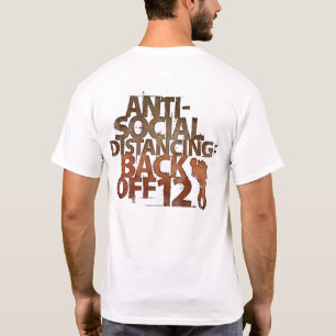 アンチおもしろい社会的距離12足 Tシャツ