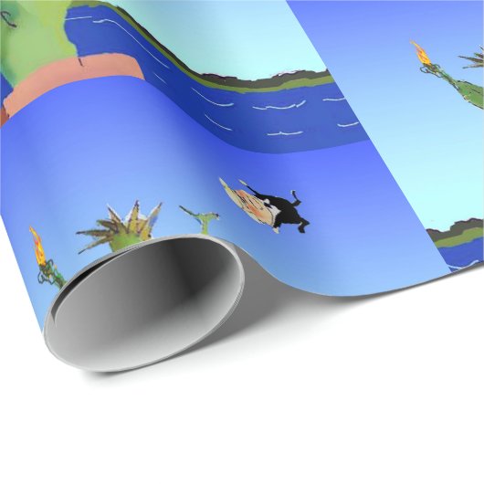 アンチおもしろい，政治的なクリスマスの新年を切り開く ラッピングペーパー (ロールコーナー)