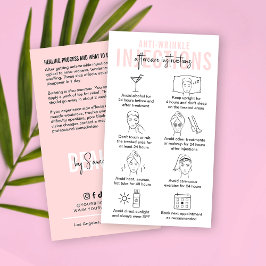 アンチしわ注入アフターケアの手順 名刺