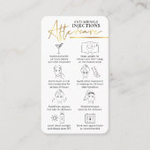 アンチしわ注入金ゴールドロゴアフターケア美しい 名刺 (正面)