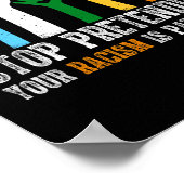 アンチのトランプストップシャツはあなたの人種差別を装う ポスター (角)