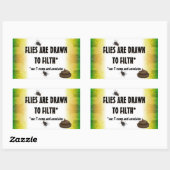 アンチの切り株描は腐る 長方形シール (シート)