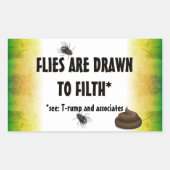 アンチの切り株描は腐る 長方形シール (正面)