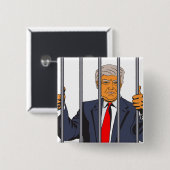 アンチの背後にある刑務所のトランプバー 缶バッジ (正面&裏面)