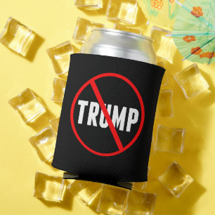 アンチはっきりしたトランプ赤の取り消し線(黒) 缶クーラー