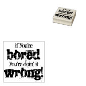 アンチやる気を起こさせる退屈のモットー ラバースタンプ (押印)