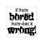 アンチやる気を起こさせる退屈のモットー ラバースタンプ (インプリント)