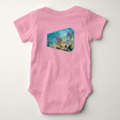 アンチアス魚の珊瑚礁 – 写真デザイン | ベビーボディスーツ (裏面)