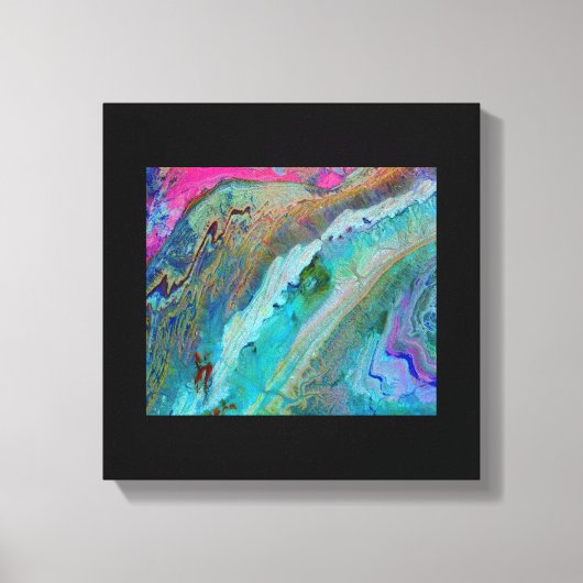 アンチアトラス山のモロッコ – テラサテライト キャンバスプリント (正面)