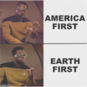 アンチアパルトヘイト環境保護主義者のステッカー シール (正面)