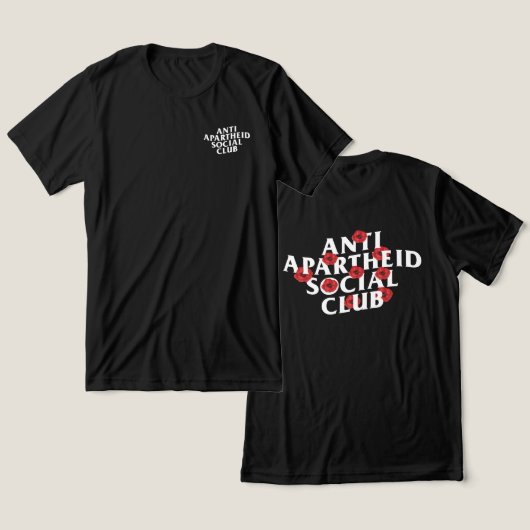 アンチアパルトヘドソーシャルクラブポピーフラワー トライブレンドＴシャツ (デザイン正面&裏面)
