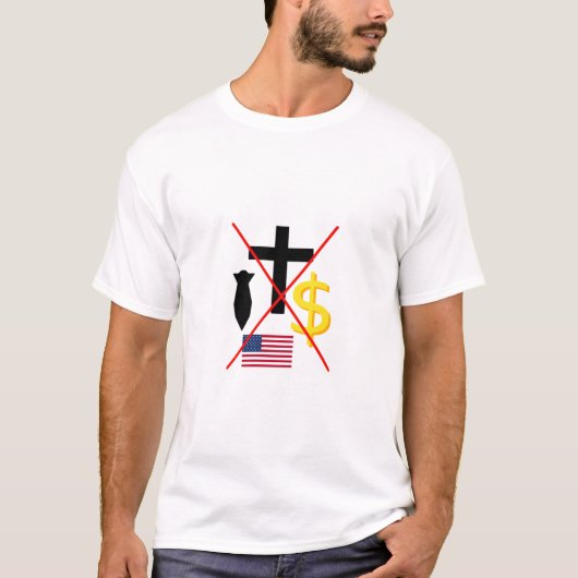 アンチアメリカびいき Tシャツ (正面)